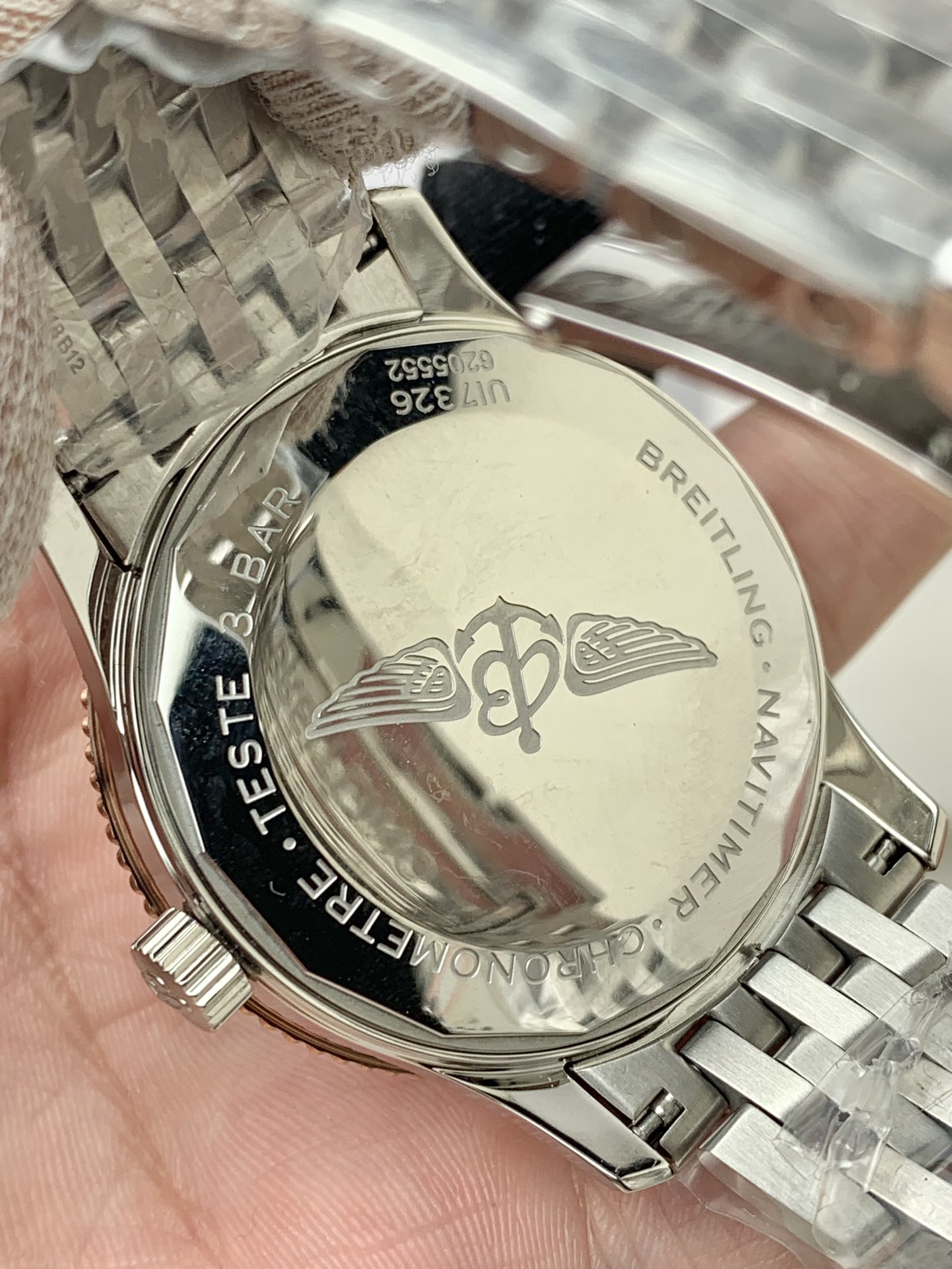 Breitling-Navitimer 1 41mm Date Stainless Steel/Rose Gold/Steel Black Dial TF A2824 Automatic - Image 5