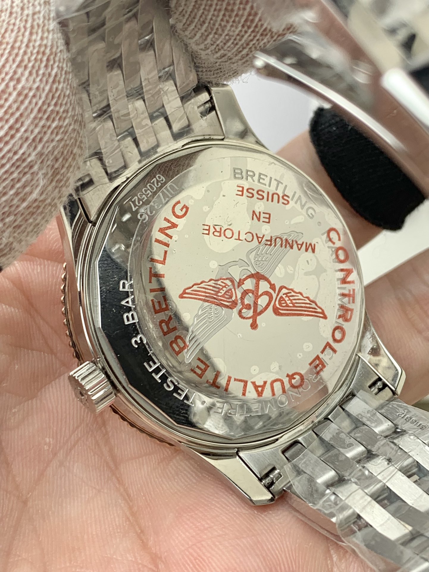 Breitling-Navitimer 1 41mm Date Stainless Steel/Rose Gold/Steel White Dial TF A2824 Automatic - Image 5