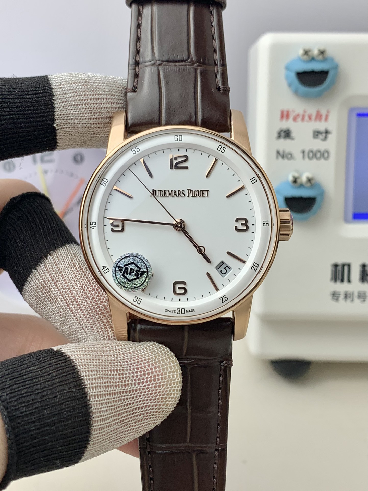 Audemars Piguet-Code 11.59 15210 41mm Rose Gold/Leather White Dial APSF SA4302 Automatic - Image 11