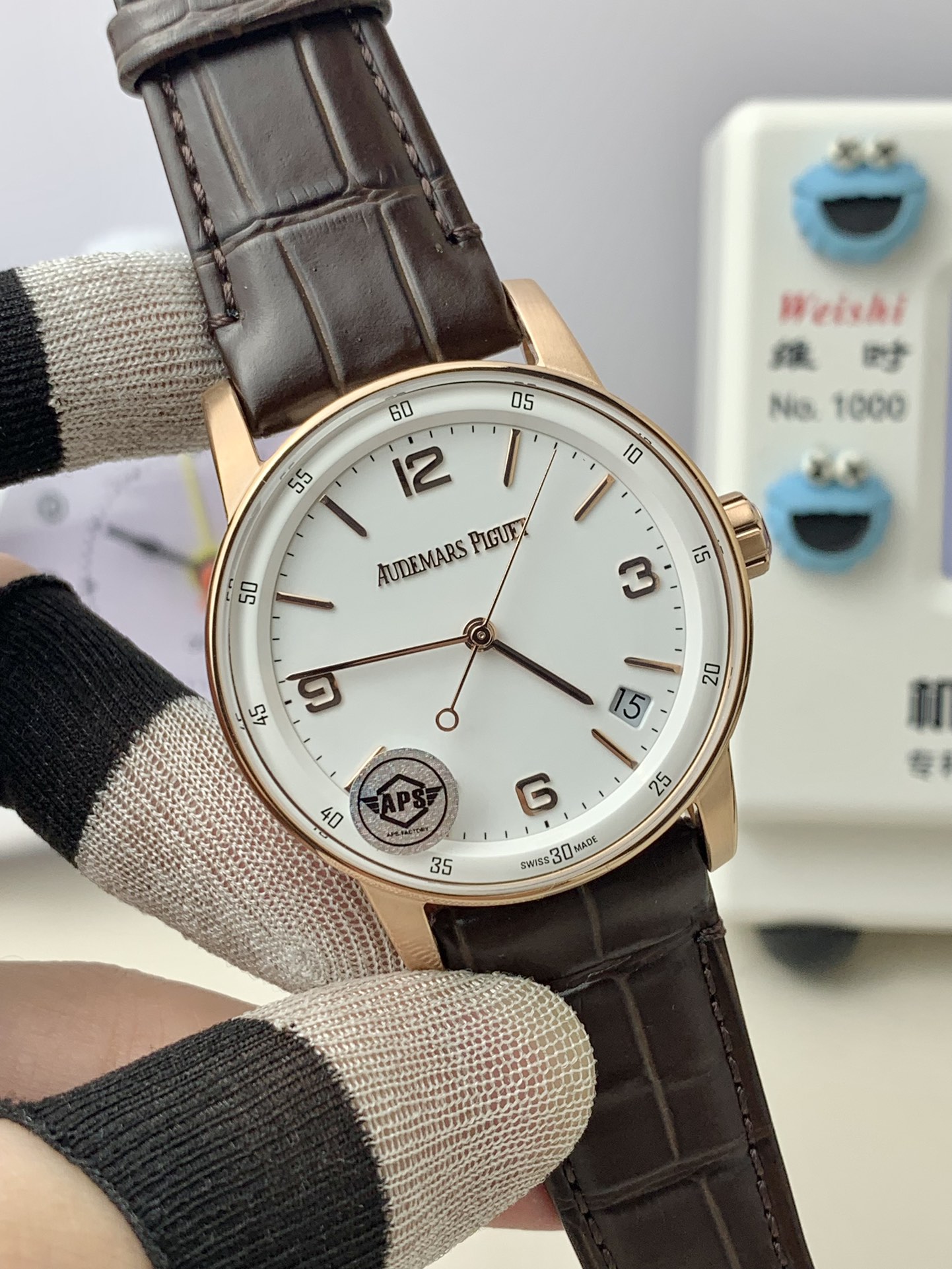 Audemars Piguet-Code 11.59 15210 41mm Rose Gold/Leather White Dial APSF SA4302 Automatic - Image 12