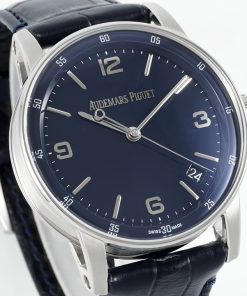 Alternative view of Audemars Piguet-Code 11.59 15210 41mm Stainless Steel/Leather Blue Dial APSF SA4302 Automatic