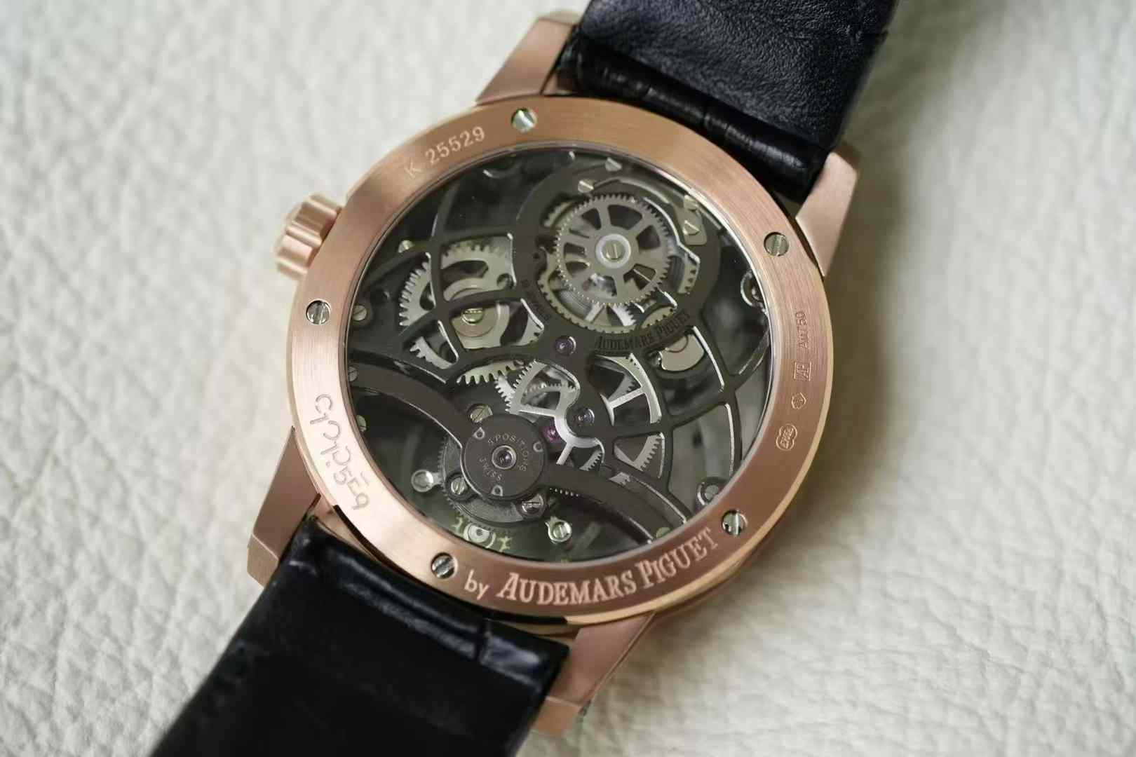 Audemars Piguet-Code11.59 26600CR 41mm Rose Gold/Leather Skeleton Dial APPF AP2948 Toubillon Maual - Image 16