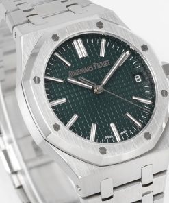 Alternative view of Audemars Piguet-Royal Oak 41mm 15510 Stainless Steel/Steel Green Dial Stick Markers APSF SA4302 Automatic
