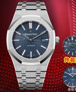 Audemars Piguet-Royal Oak 15400 41mm Stainless Steel/Steel Blue Dial/Stick Markers APSF SA3120 Automatic