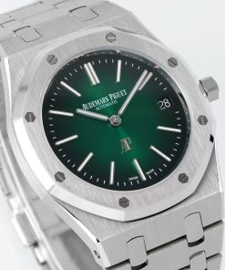 Alternative view of Audemars Piguet-Royal Oak 15202 39mm Stainless Steel/Steel Gradient Green Dial IPF A2121 Automatic