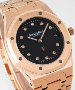 Alternative view of Audemars Piguet-Royal Oak 15202 39mm Rose Gold/Rose Gold Black Dial IPF A2121 Automatic