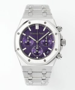 Audemars Piguet-Royal Oak Chronograph 26240ST 41mm Stainless Steel/Steel Purple Dial APSF V2 SH4401 Automatic