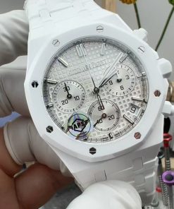 Audemars Piguet-Royal Oak Chronograph 26240 41mm Ceramic/Ceramic White Dial APSF V2 SH4401 Automatic