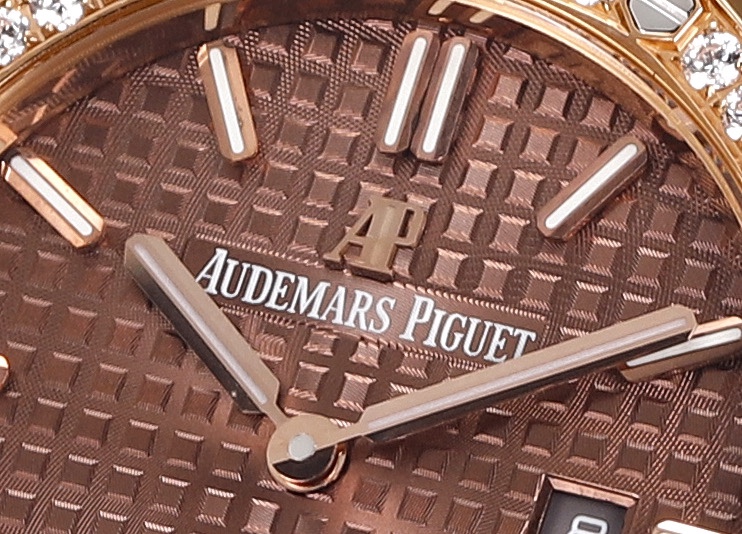 Audemars Piguet-Royal Oak Ladies 67651OR 33mm Diamonds Rose Gold/Rose Gold Cream Dial TKF Swiss Cal.2713 Quartz - Image 5