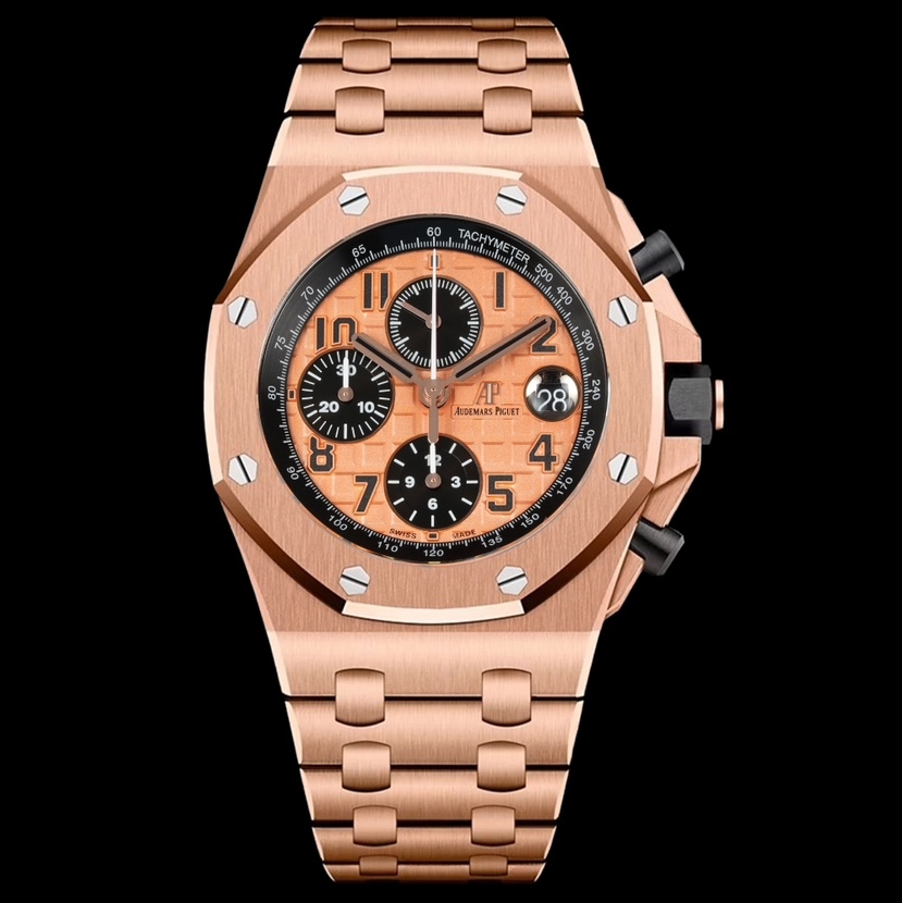 Audemars Piguet-Royal Oak Offshore 26470OR Chronograph 42mm Rose Gold/Rose Gold/Black Dials TKF A7750 Automatic