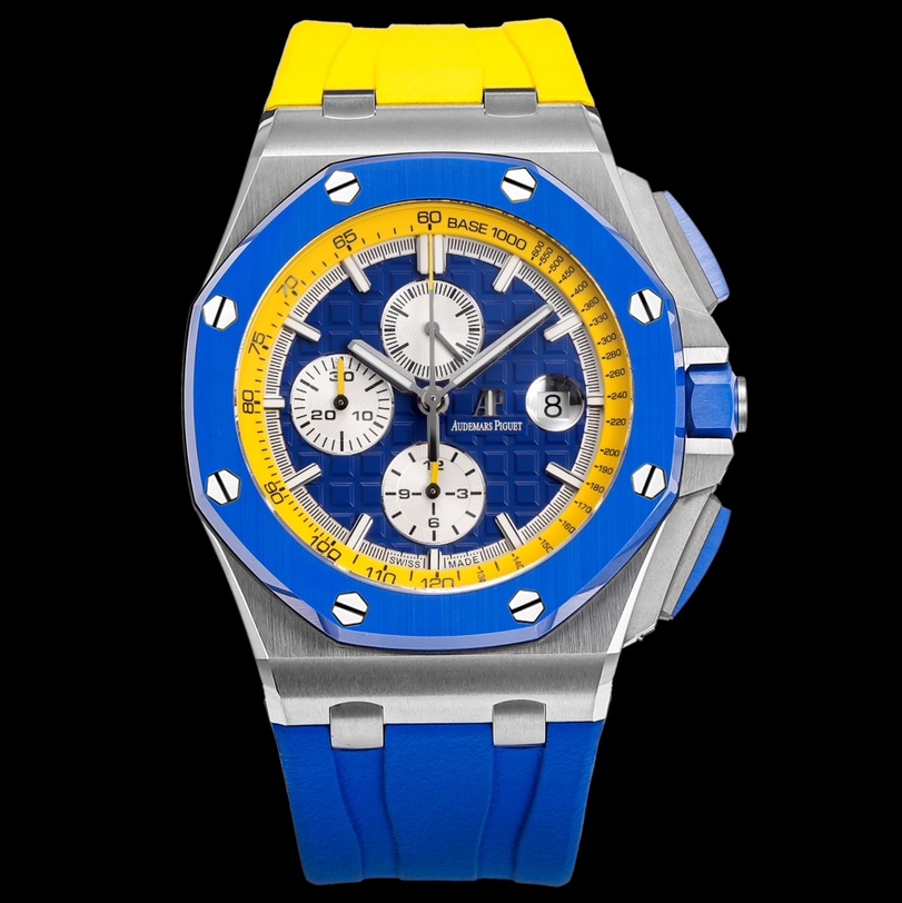 Audemars Piguet-Royal Oak Offshore 26400 Chronograph 44mm Stainless Steel/Rubber Blue Dial TKF A7750 Automatic