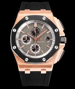 Audemars Piguet-Royal Oak Offshore 26400 Chronograph 44mm Rose Gold/Rubber Grey Dial TKF A7750 Automatic