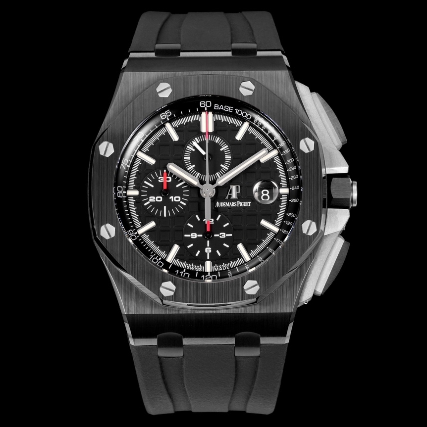 Audemars Piguet-Royal Oak Offshore 26400 Chronograph 44mm DLC/Rubber Black Dial TKF A7750 Automatic