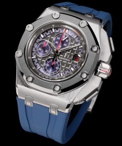Alternative view of Audemars Piguet-Royal Oak Offshore 26400 Chronograph 44mm Titanium/Rubber Grey Dial TKF A7750 Automatic