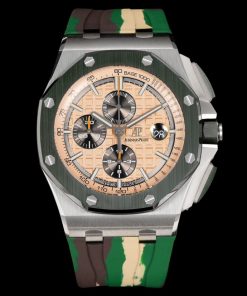 Audemars Piguet-Royal Oak Offshore 26400 Chronograph 44mm Stainless Steel/Rubber Cream Dial TKF A7750 Automatic