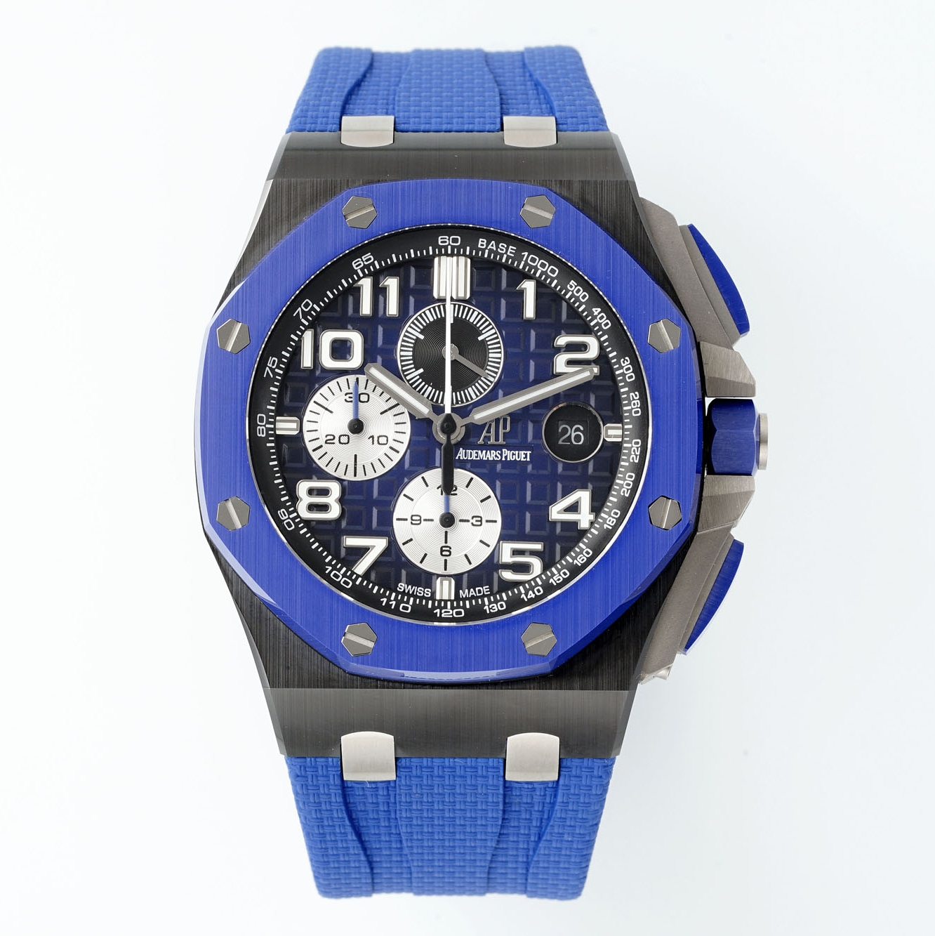 Audemars Piguet-Royal Oak Offshore 26405 Chronograph 44mm Ceramic/Rubber Dark Blue Dial APJF Cal.3126 Automatic