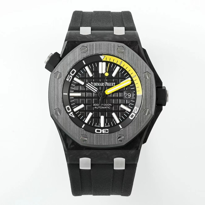 Audemars Piguet-Royal Oak Diver 15706AU 42mm Forged Carbon/Rubber Black Dial IPF SA3120 Automatic