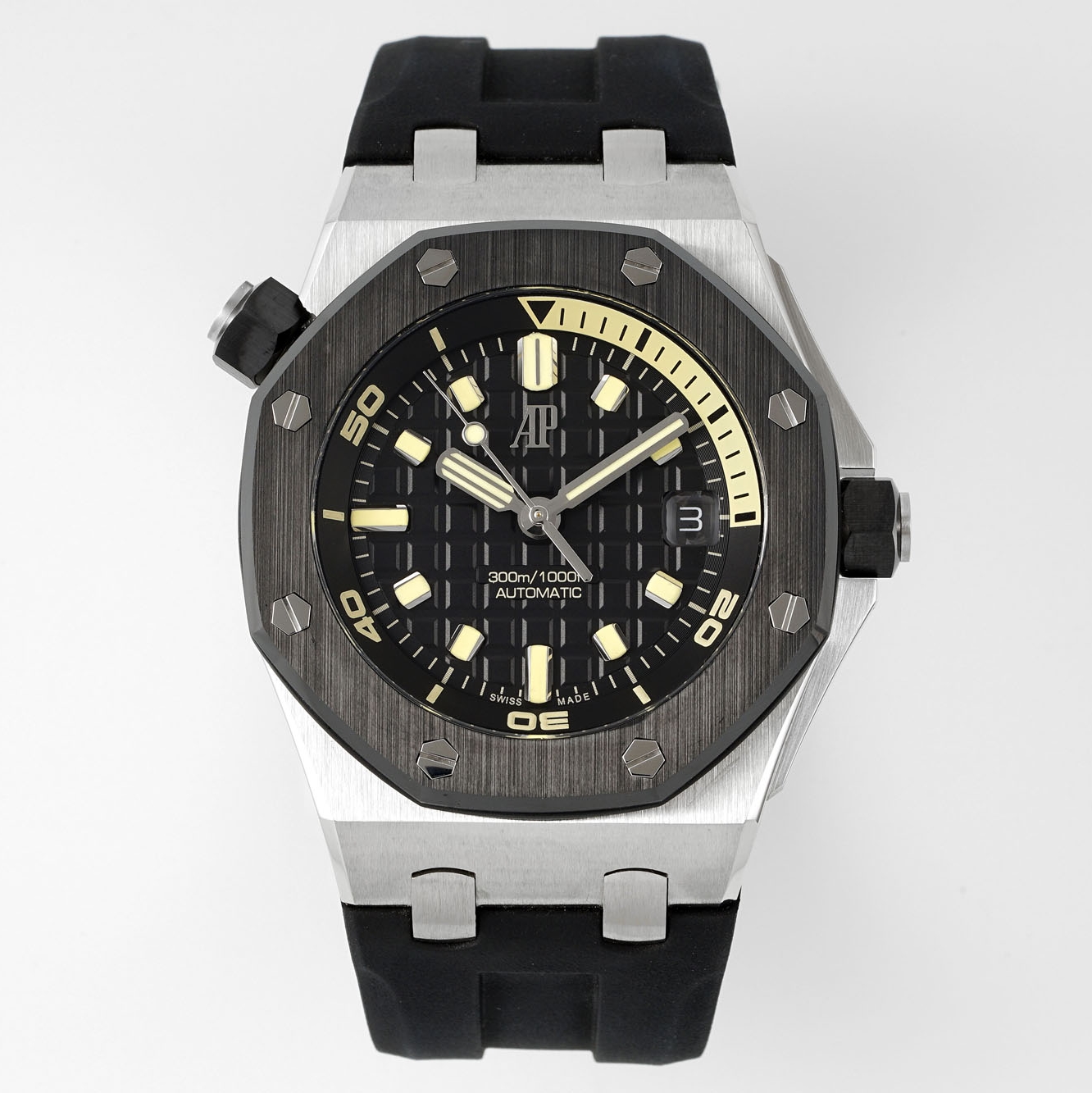 Audemars Piguet-Royal Oak Offshore Diver 15720 42mm Stainless Steel/Rubber Black Dial APSF A4308 Automatic