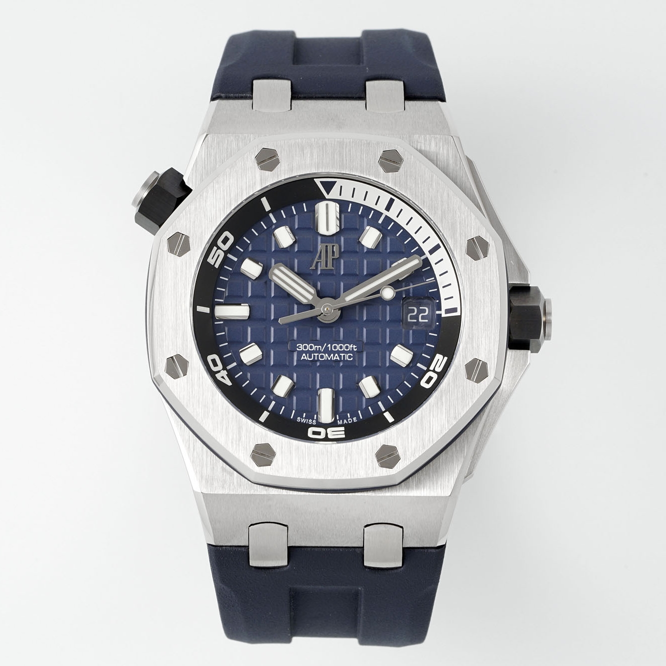 Audemars Piguet-Royal Oak Offshore Diver 15720 42mm Stainless Steel/Rubber Blue Dial APSF A4308 Automatic