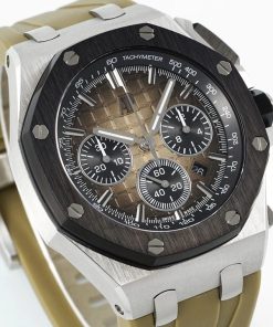 Alternative view of Audemars Piguet-Royal Oak Offshore 26420SO Chronograph 43mm Stainless Steel/Rubber Gradient Brown Dial APSF SH4401 Automatic