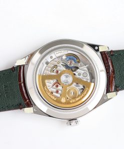 Alternative view of Rolex-1908 Perpetual 39mm Stainless Steel/Leather Ice Blue Dial R+F Cal.7140 Automatic