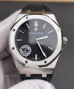 Alternative view of Audemars Piguet-Royal Oak 41mm 15500 Stainless Steel/Rubber Black Dial/Stick Markers APSF SA4302 Automatic