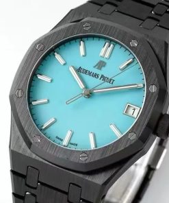 Alternative view of Audemars Piguet-Royal Oak 41mm 15500 Black Ceramic/Ceramic Tiffany Blue Dial APSF SA4302 Automatic