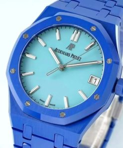 Alternative view of Audemars Piguet-Royal Oak 41mm 15500 Blue Ceramic/Ceramic Tiffany Blue Dial APSF SA4302 Automatic