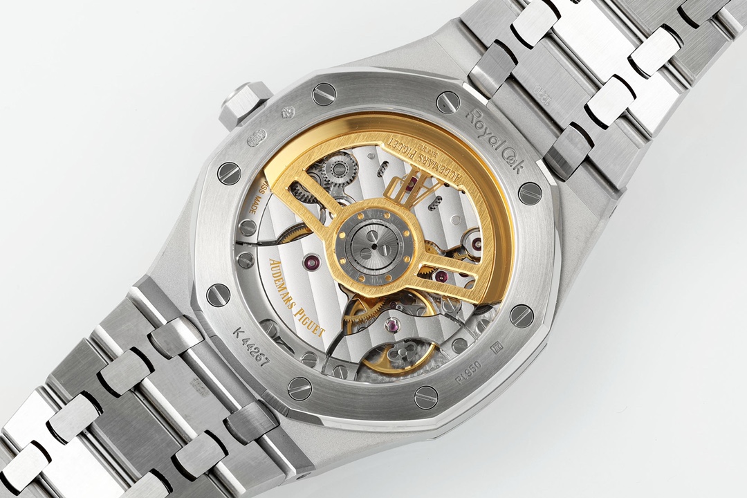 Audemars Piguet-Royal Oak 15510 41mm Frosted Stainless Steel/Steel Green Dial/Stick Markers APSF A4302 Automatic - Image 6