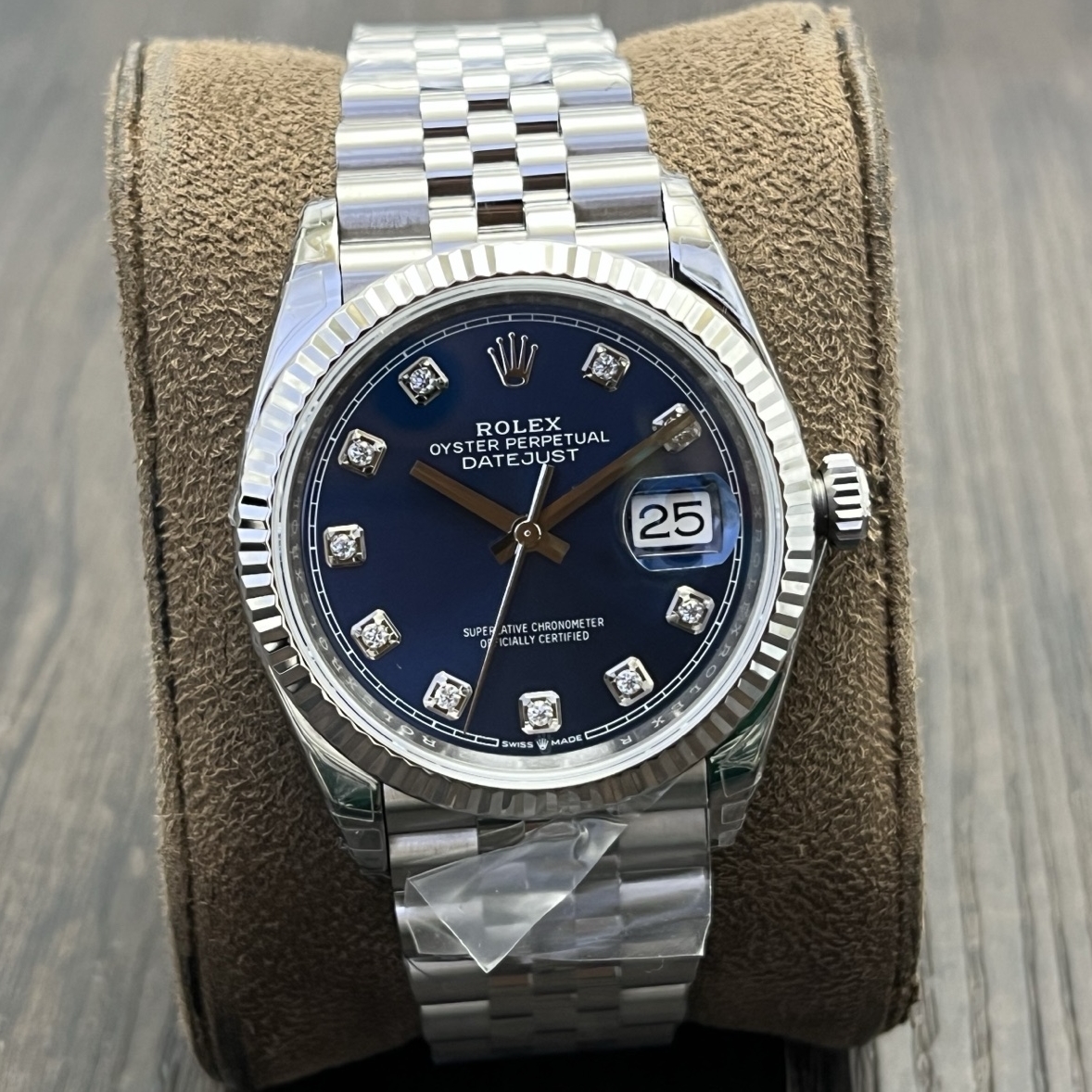 Rolex-Datejust 126334 36mm Jubilee Stainless Steel/Steel Blue Dial Diamond Markers VSF DD3235 Automatic