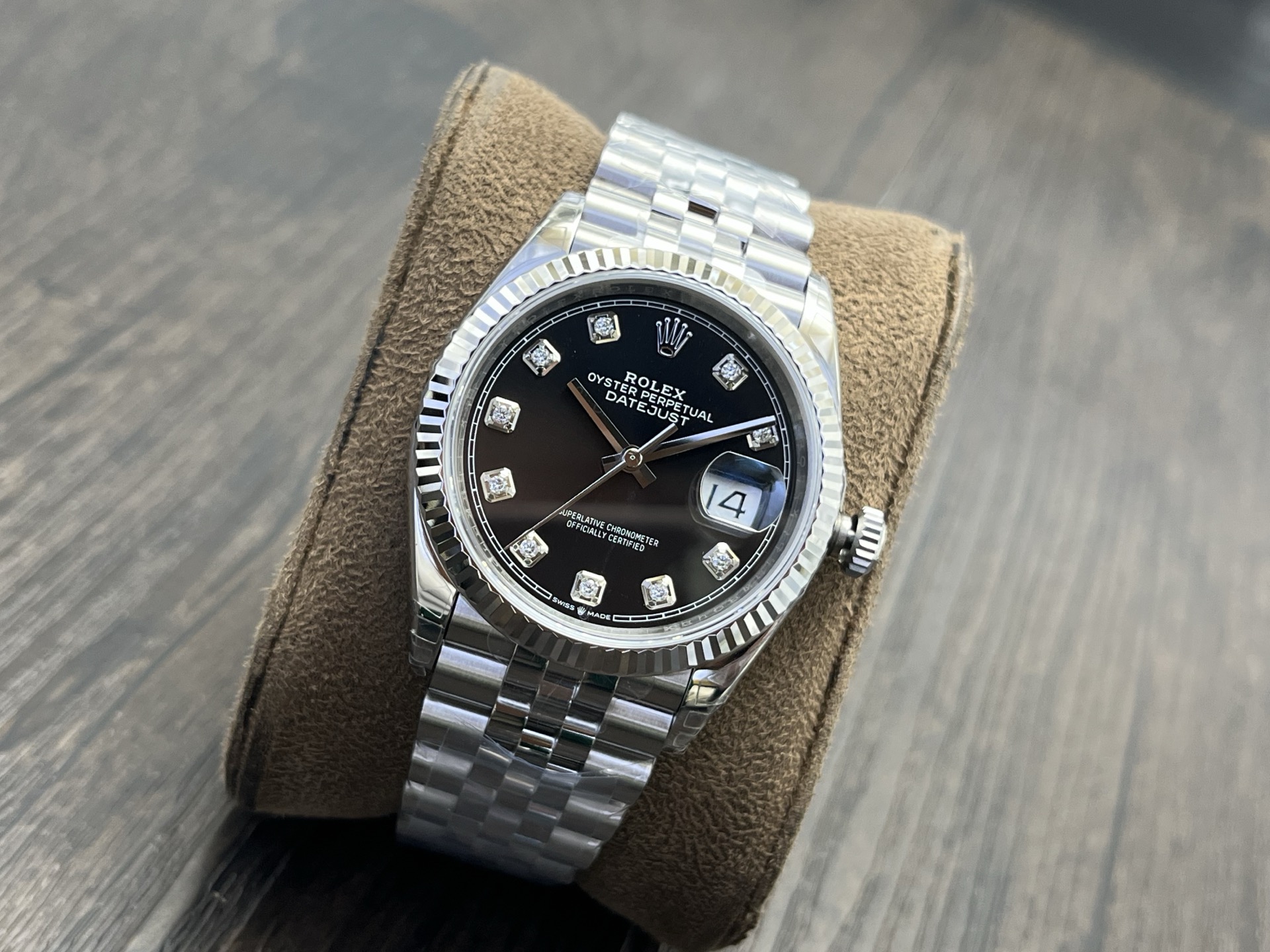 Rolex-Datejust 126334 36mm Jubilee Stainless Steel/Steel Black Dial Diamond Markers VSF DD3235 Automatic - Image 3