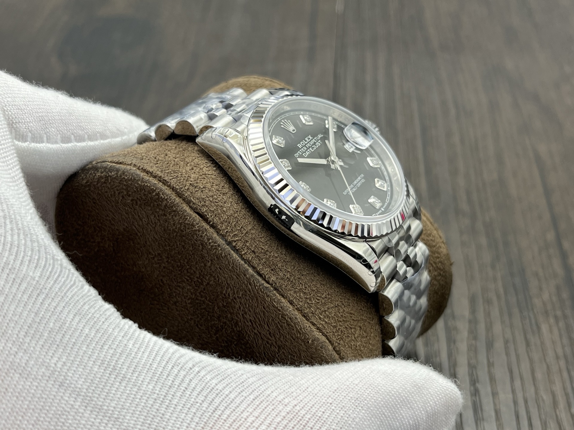 Rolex-Datejust 126334 36mm Jubilee Stainless Steel/Steel Black Dial Diamond Markers VSF DD3235 Automatic - Image 5