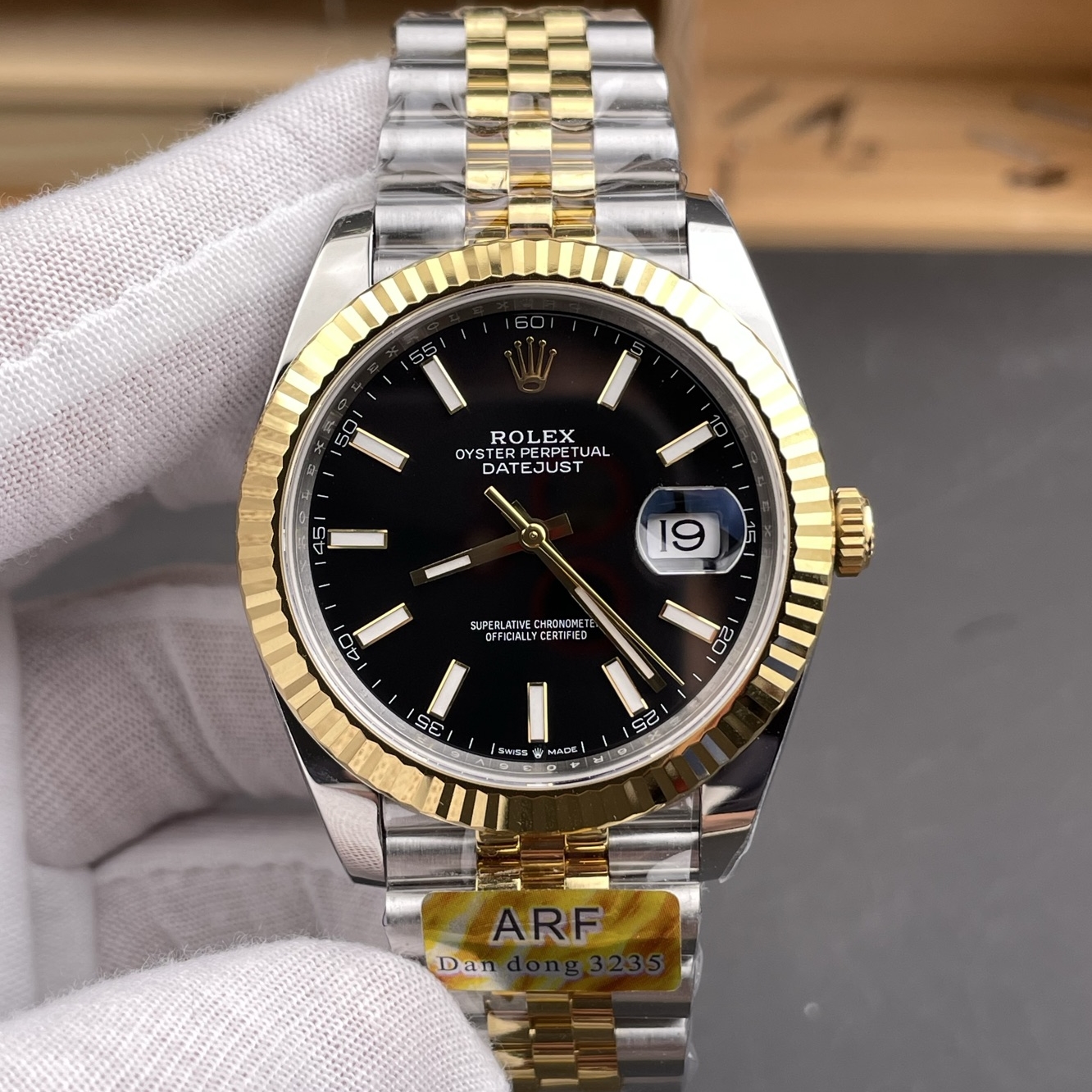 Rolex-Datejust 126333 41mm Jubilee Yellow Gold/Steel Black Dial Stick Markers ARF DD3235 Automatic(Tungsten Heavy Version)