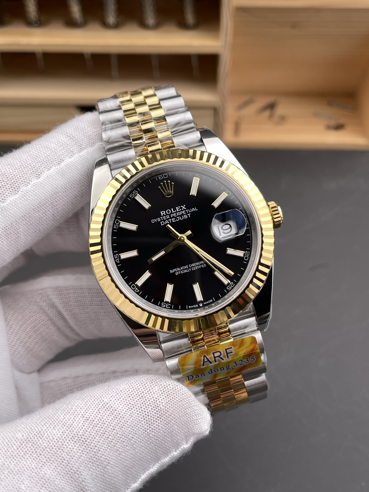 Rolex-Datejust 126333 41mm Jubilee Yellow Gold/Steel Black Dial Stick Markers ARF DD3235 Automatic(Tungsten Heavy Version) - Image 2