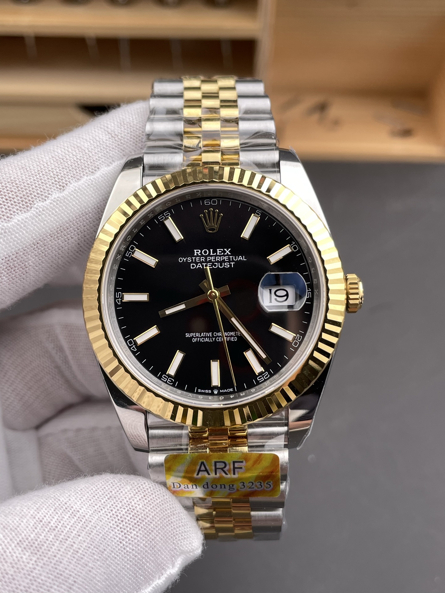 Rolex-Datejust 126333 41mm Jubilee Yellow Gold/Steel Black Dial Stick Markers ARF DD3235 Automatic(Tungsten Heavy Version) - Image 3