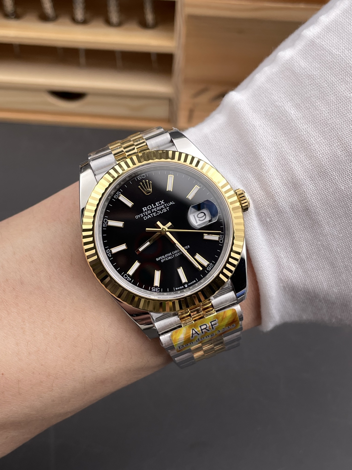Rolex-Datejust 126333 41mm Jubilee Yellow Gold/Steel Black Dial Stick Markers ARF DD3235 Automatic(Tungsten Heavy Version) - Image 9