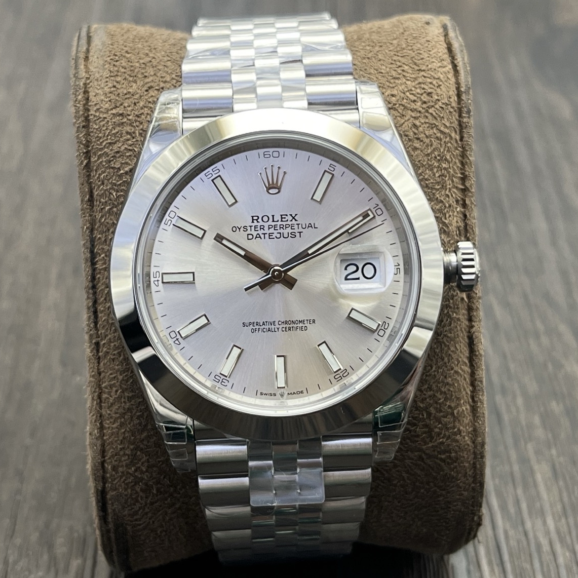 Rolex-Datejust 126300 41mm Jubilee Stainless Steel/Steel Silver Dial Stick Markers VSF DD3235 Automatic