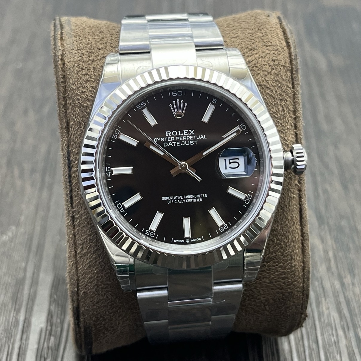 Rolex-Datejust 126334 41mm Oyster Stainless Steel/Steel Black Dial Stick Markers VSF DD3235 Automatic