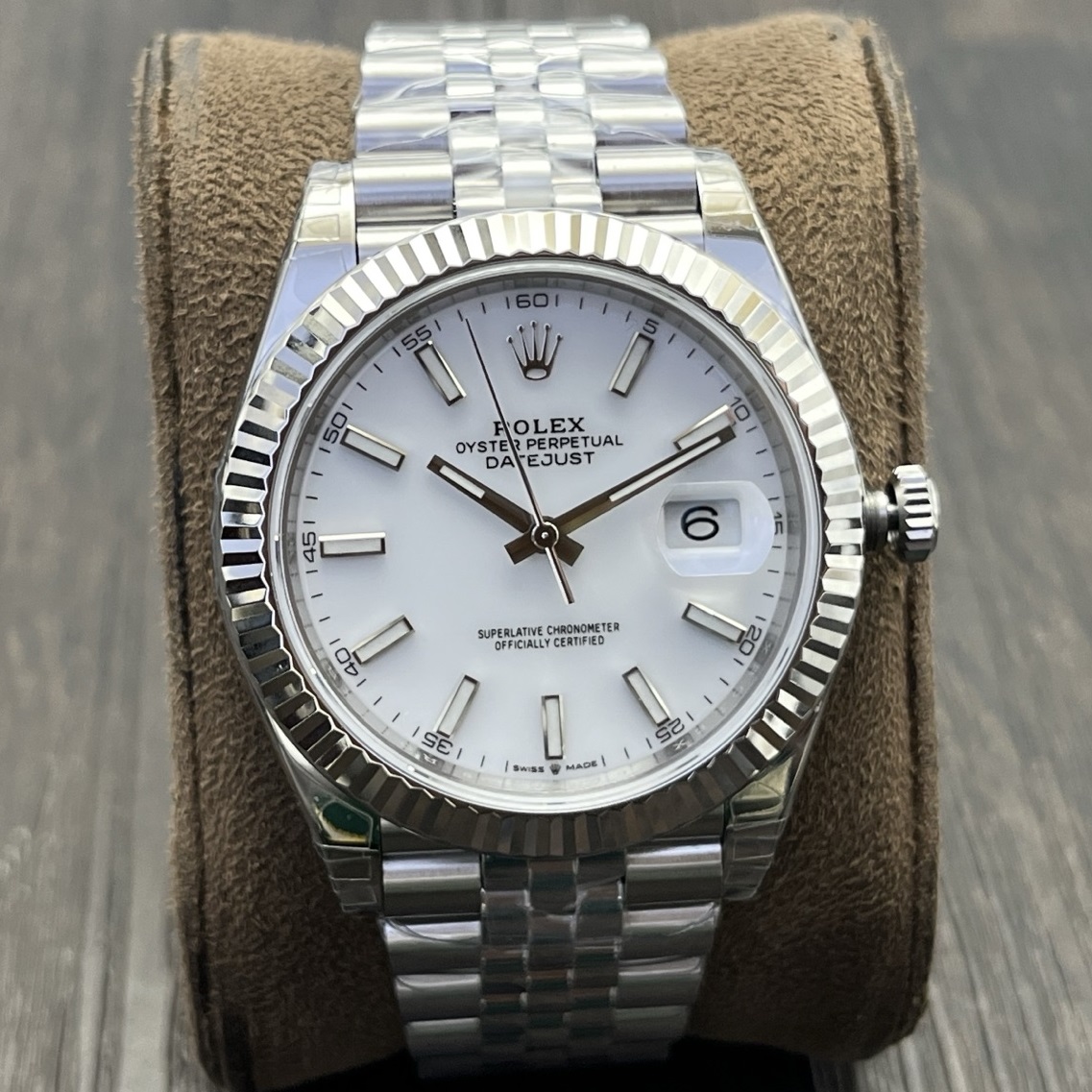 Rolex-Datejust 126334 41mm Jubilee Stainless Steel/Steel White Dial Stick Markers VSF DD3235 Automatic
