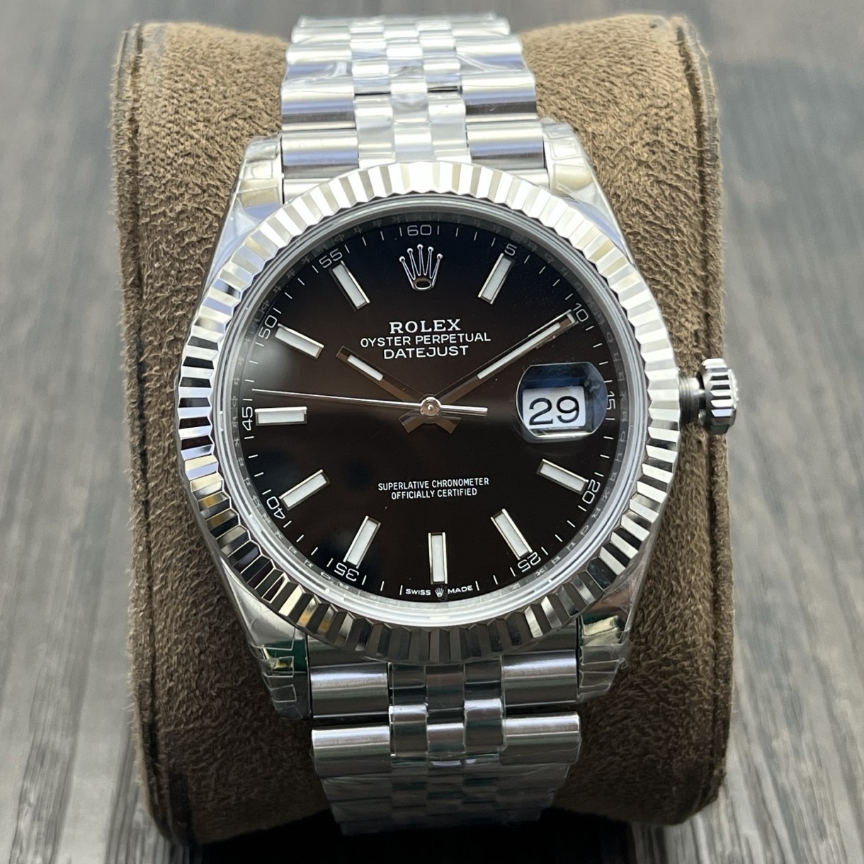 Rolex-Datejust 126334 41mm Jubilee Stainless Steel/Steel Black Dial Stick Markers VSF DD3235 Automatic