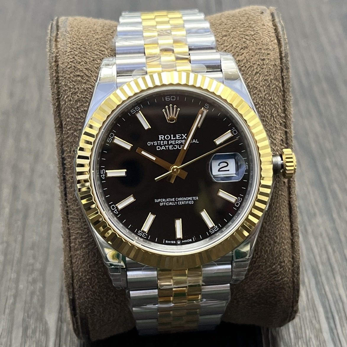 Rolex-Datejust 126333 41mm Jubilee Yellow Gold/Steel Black Dial Stick Markers VSF DD3235 Automatic