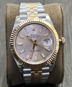 Rolex-Datejust 126331 41mm Jubilee Rose Gold/Steel Sundust(Pink) Dial Stick Markers VSF DD3235 Automatic
