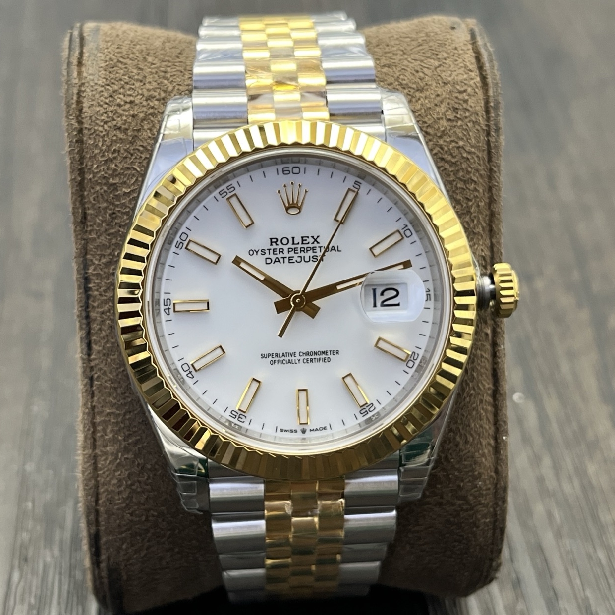Rolex-Datejust 126333 41mm Jubilee Yellow Gold/Steel White Dial Stick Markers VSF DD3235 Automatic