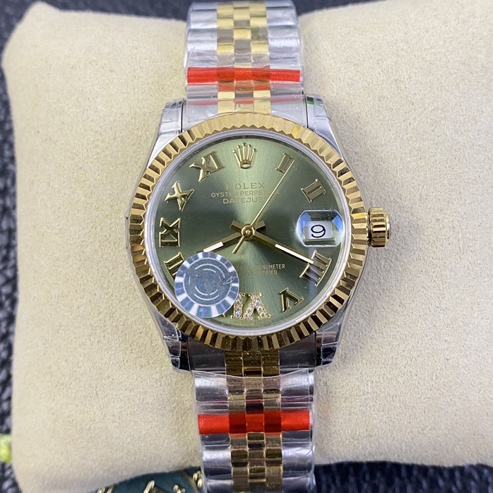 Rolex-Datejust 278273 Ladies 31mm Jubilee Stainless Steel/Yellow Gold Mint Green Dial Roman Markers TWF A2236 Automatic