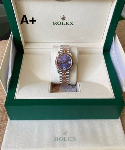 Alternative view of Rolex-Datejust 278271 Ladies 31mm Jubilee Stainless Steel/Rose Gold Aubergine Purple Dial Roman Markers A+F A2236 Automatic