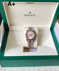 Alternative view of Rolex-Datejust 278271 Ladies 31mm Jubilee Stainless Steel/Rose Gold Sundust(Pink) Dial Roman Markers A+F A2236 Automatic