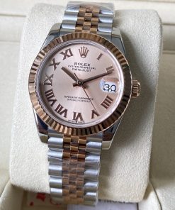 Rolex-Datejust 278271 Ladies 31mm Jubilee Stainless Steel/Rose Gold Sundust(Pink) Dial Roman Markers A+F A2236 Automatic