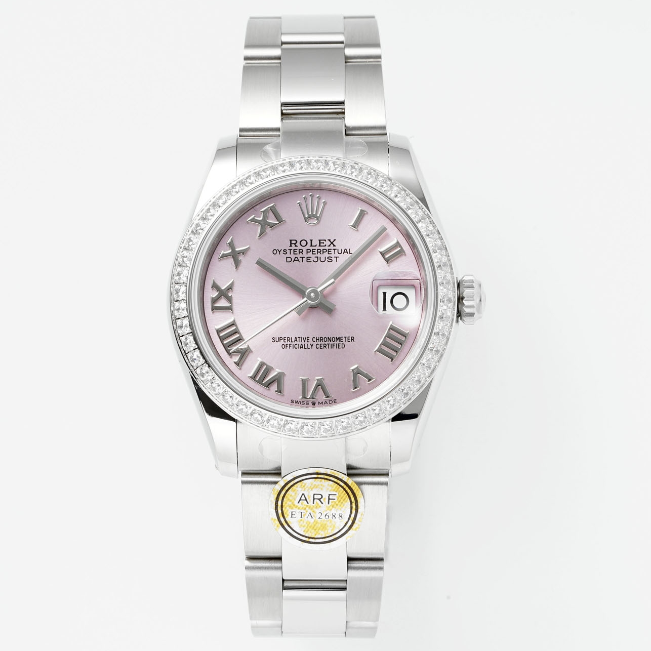 Rolex-Datejust 278289 Ladies 31mm Oyster Stainless Steel/Steel Sundust Pink Dial Roman Markers ARF A2236 Automatic