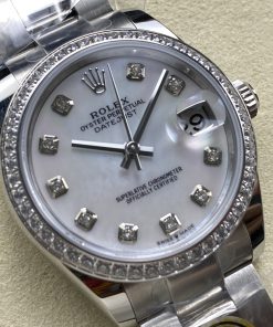 Alternative view of Rolex-Datejust 279384 Ladies 31mm Osyter Diamonds Stainless Steel/Steel Mother-Of-Pearl Dial Diamonds Markers ARF A2236 Automatic