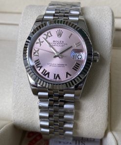 Rolex-Datejust 278274 Ladies 31mm Jubilee Stainless Steel/Steel Sundust Pink Dial Roman Markers A+F A2236 Automatic